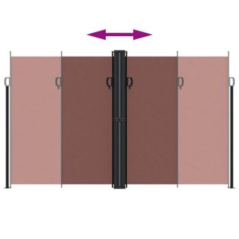 Seitenmarkise Ausziehbar Braun 200x1200 cm