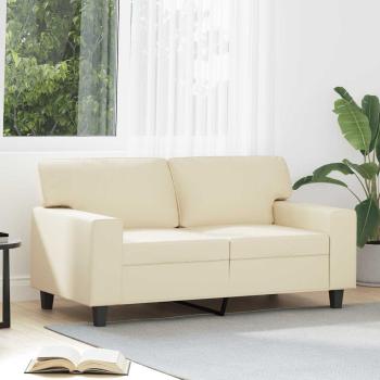 ARDEBO.de - 2-Sitzer-Sofa Creme 120 cm Kunstleder