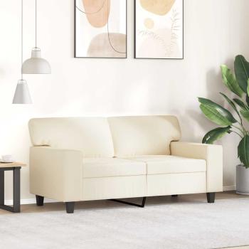 2-Sitzer-Sofa Creme 120 cm Kunstleder
