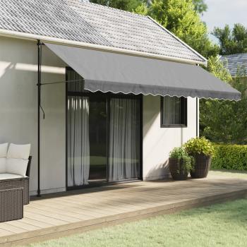 ARDEBO.de - Markisenvolant Anthrazit Gestreift 450 cm