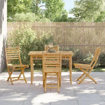 ARDEBO.de - 5-tlg. Garten-Essgruppe Bambus