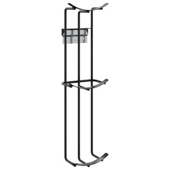 Fass-Hindernis-Halter 2 Stk. Schwarz Stahl