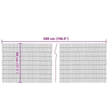 Gartenzaun 500x80 cm Schilf