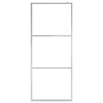 Duschwand f?r Begehbare Dusche Halbmattiertes ESG-Glas 80x195cm