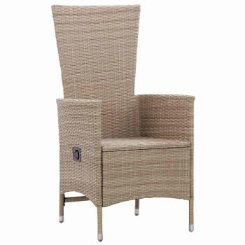 Gartenst?hle 2 Stk. mit Auflagen Poly Rattan Beige