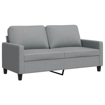 2-Sitzer-Sofa Hellgrau 140 cm Stoff