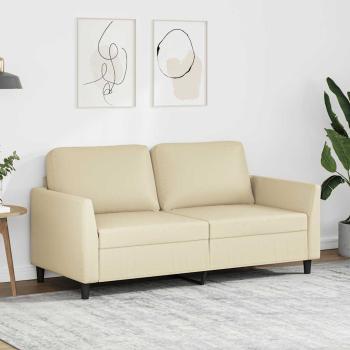 ARDEBO.de - 2-Sitzer-Sofa Creme 140 cm Kunstleder