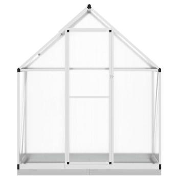 Gewächshaus mit Fundamentrahmen Silbern 169x58x202cm Aluminimum