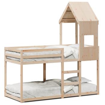 Etagenbett ohne Matratze 90x190 cm Massivholz Kiefer
