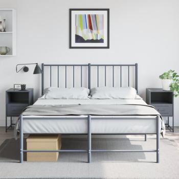 ARDEBO.de - Nachttische 2 Stk. Anthrazit 36x39x60,5 cm Stahl