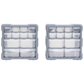 Multi-Schubladen-Organizer 2 Stk. 12 Schubladen 26,5x16x26 cm