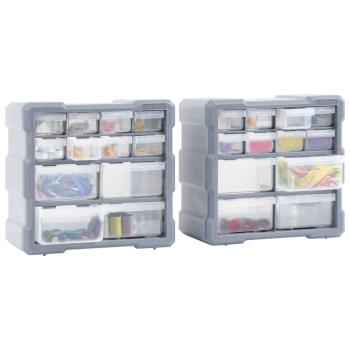 Multi-Schubladen-Organizer 2 Stk. 12 Schubladen 26,5x16x26 cm