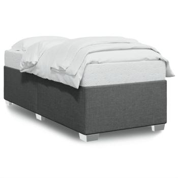 Bettgestell ohne Matratze Dunkelgrau 90x190 cm Stoff