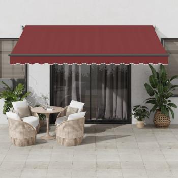 ARDEBO.de - Markise Automatisch Burgunderrot 400x350 cm
