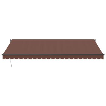 Markise Automatisch mit LEDs Braun 500x350 cm