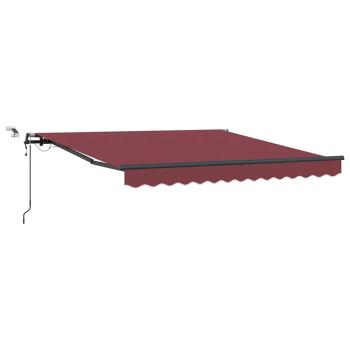 Markise Automatisch mit LEDs Weinrot 300x250 cm