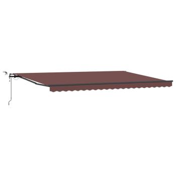 Markise Automatisch mit LEDs Braun 500x300 cm