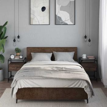 ARDEBO.de - Nachttische 2 Stk. Braun Eichen-Optik 40x40x55 cm Holzwerkstoff