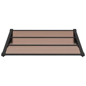 Türvordach Schwarz 122x90 cm Polycarbonat