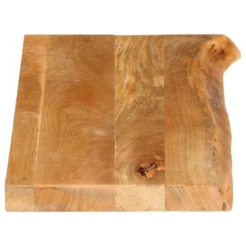 Tischplatte mit Baumkante 80x40x3,8 cm Massivholz Mango