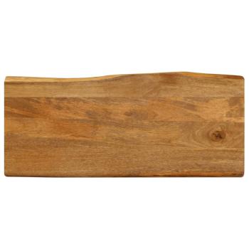 ARDEBO.de - Tischplatte mit Baumkante 100x40x3,8 cm Massivholz Mango