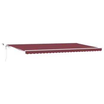 Markise Automatisch mit LED Weinrot 600x300 cm