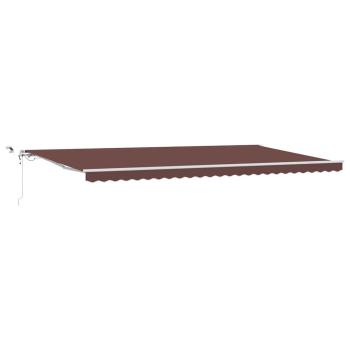 Markise Automatisch mit LED Braun 600x300 cm