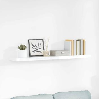 ARDEBO.de - Schweberegal Hochglanz-Weiß 120x23,5x3,8 cm MDF