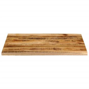 Tischplatte 90x80x2,5 cm Baumkante Massivholz Raues Mangoholz