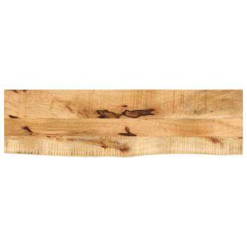 ARDEBO.de - Tischplatte 100x40x3,8 cm Baumkante Massivholz Raues Mangoholz
