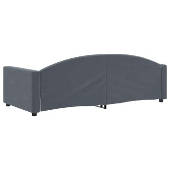 Tagesbett Dunkelgrau 90x190 cm Samt