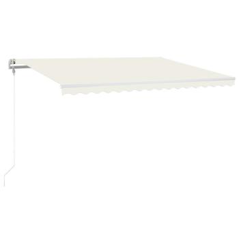 Automatische Markise mit LED Windsensor 400x300 cm Creme