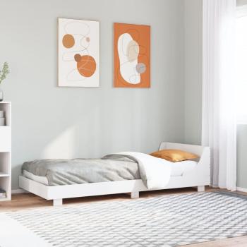 ARDEBO.de - Massivholzbett ohne Matratze Weiß 75x190 cm Kiefernholz