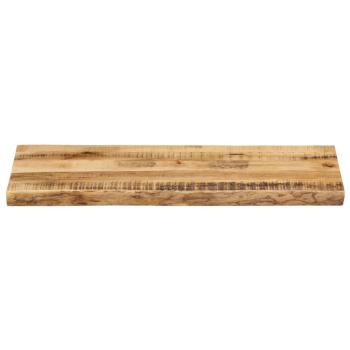 Tischplatte mit Baumkante 80x40x2,5 cm Raues Mango Massivholz
