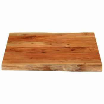 Tischplatte 80x80x2,5cm Quadratisch Massivholz Akazie Baumkante