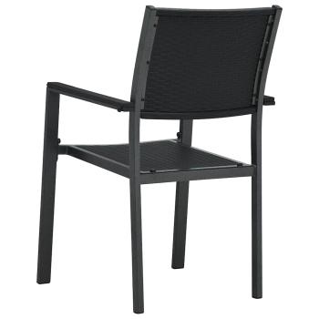 Gartenst?hle 4 Stk. Schwarz Kunststoff Rattan-Optik