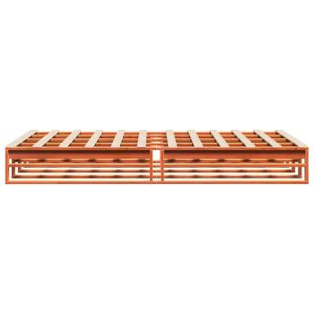 Massivholzbett ohne Matratze Wachsbraun 120x200 cm Kiefernholz