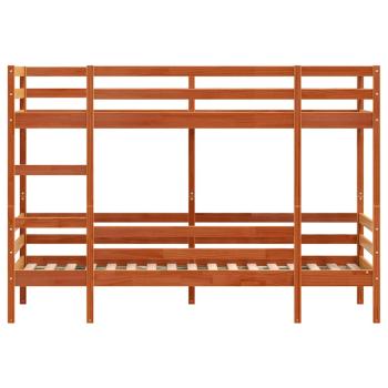 Etagenbett Wachsbraun 80x200 cm Massivholz Kiefer