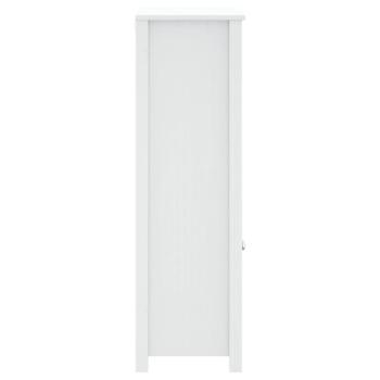Badschrank BERG Weiß 69,5x34x110 cm Massivholz Kiefer
