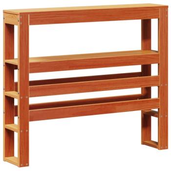Bettgestell mit Kopfteil ohne Matratze Wachsbraun 100x200 cm