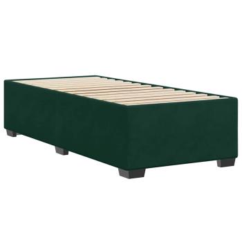 Bettgestell ohne Matratze Dunkelgrün 80x200 cm Samt