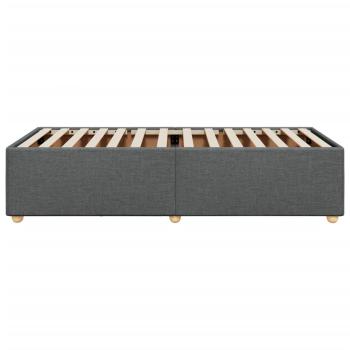 Bettgestell ohne Matratze Dunkelgrau 80x200 cm Stoff