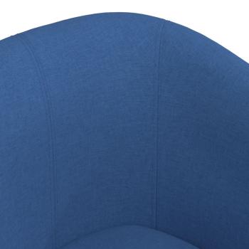 Clubsessel mit Fu?hocker Blau Stoff