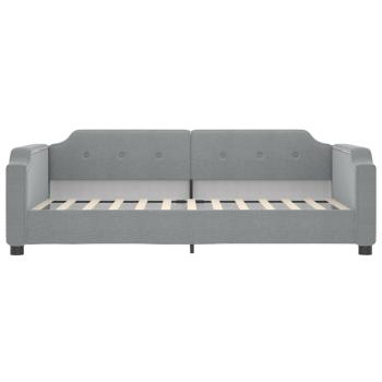Tagesbett Ausziehbar Hellgrau 80x200 cm Stoff