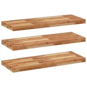 Schweberegale 3 Stk. 100x30x4 cm Massivholz Akazie Ölbehandelt