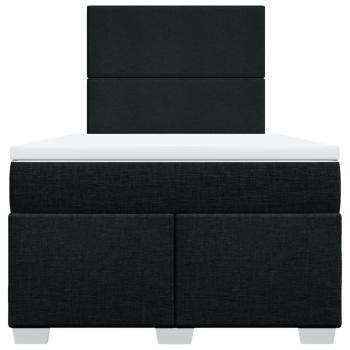 Boxspringbett mit Matratze Schwarz 120x200 cm Stoff