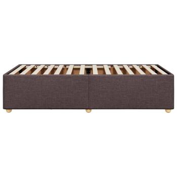 Bettgestell ohne Matratze Dunkelbraun 90x190 cm Stoff