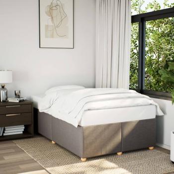 ARDEBO.de - Bettgestell ohne Matratze Taupe 120x190 cm Stoff