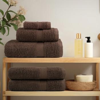 ARDEBO.de - Premium Handtücher SOLUND 2 Stk. Braun 50x100 cm 600 g/m²