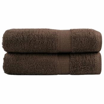 Premium Handtücher SOLUND 2 Stk. Braun 50x100 cm 600 g/m²